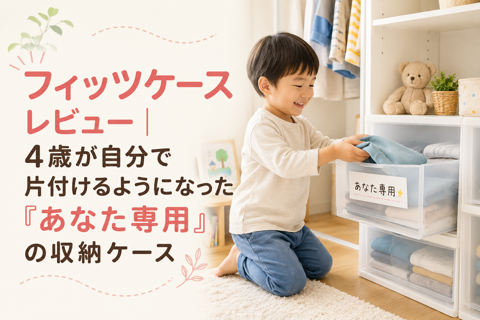 フィッツケース レビュー|4歳が自分で片付けるようになった"あなた専用"の収納ケース